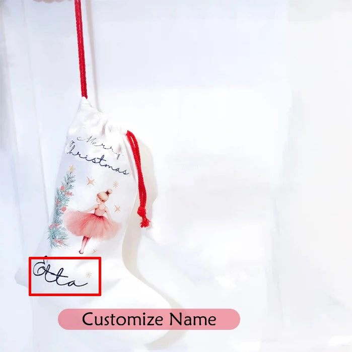 Personalised Christmas Gift Sack | Santa & Nutcracker Design
