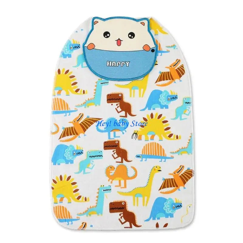 Baby Kids Sweat Absorption Towel | Cartoon Cotton Back Pad