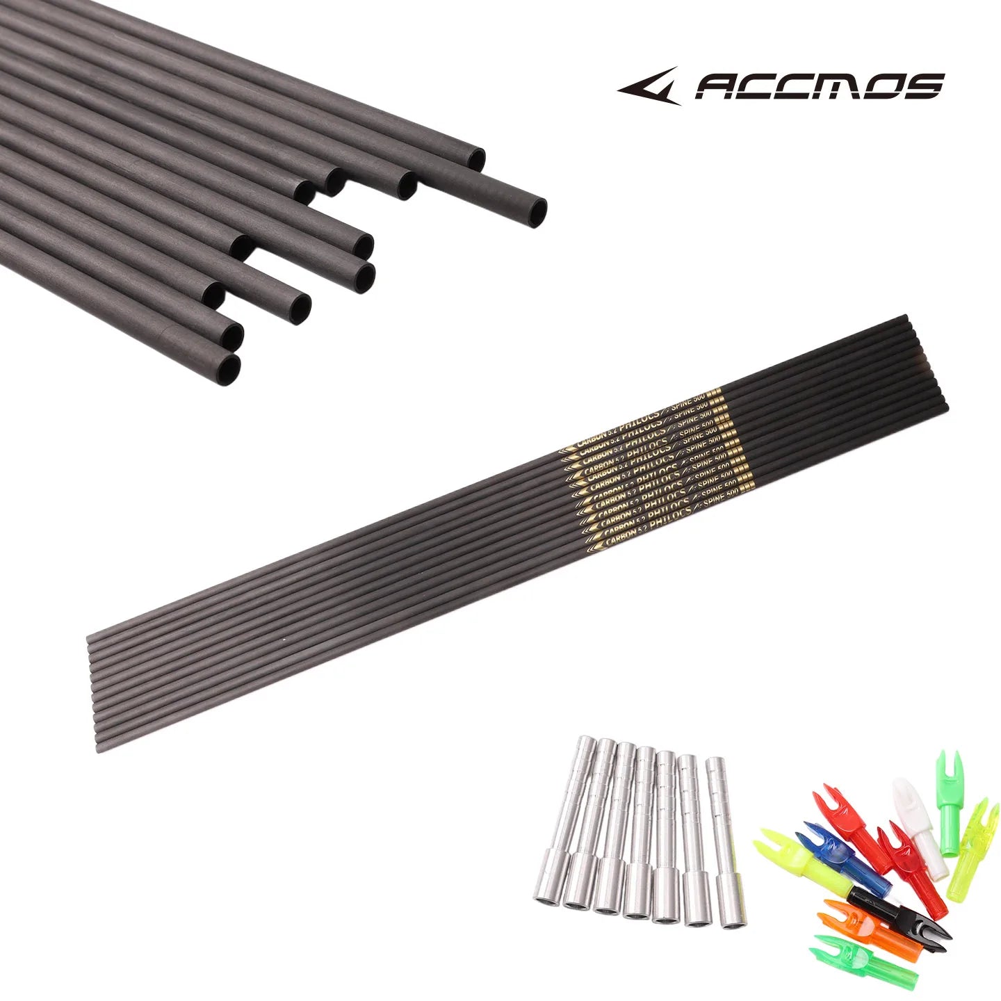 6 12 ID5 Pure Carbon Arrow Shafts 31 Spine Archery Shooting Hunting
