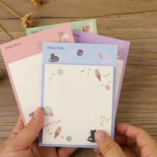 Creative Notes Japanese Cartoon Message Exquisite Cute Cat Memo Diary Peaceful Pleasures Health and Wellness