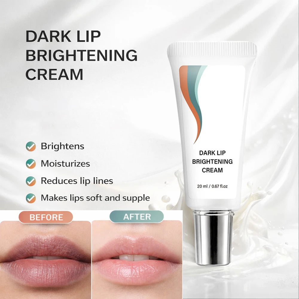 Dark Lip Brightening Cream 20ml/0.67fl oz Gentle Hydrating Lip Care Balm Unisex Lip Primer Lip Tone Enhancer Moisturizing Daily Peaceful Pleasures Health and Wellness