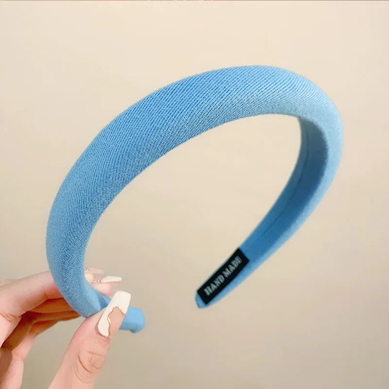 Colorful Spong Linen Headdress Simple Basic Face-washing Headband