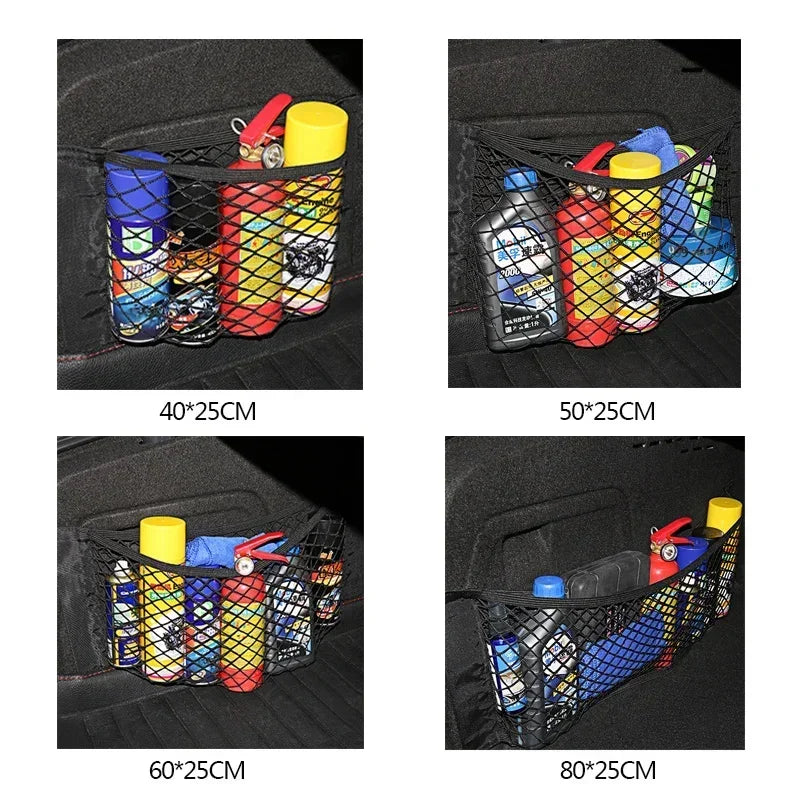 Car Elastic Mesh Storage Net Pocket – Universal Auto Organizer