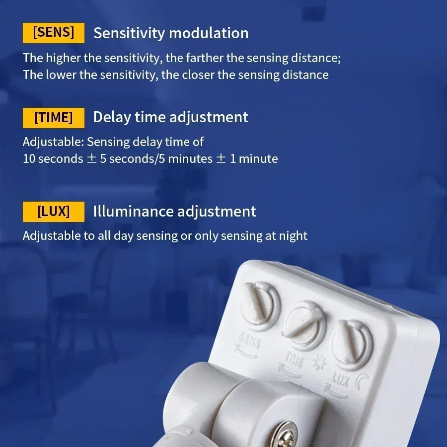 PIR Motion Sensor Detector Smart Switch Timer 110V 220V Human Body Infrared Auto On Off Light For LED Lamp Light Stair Corridor Peaceful Pleasures Health and Wellness