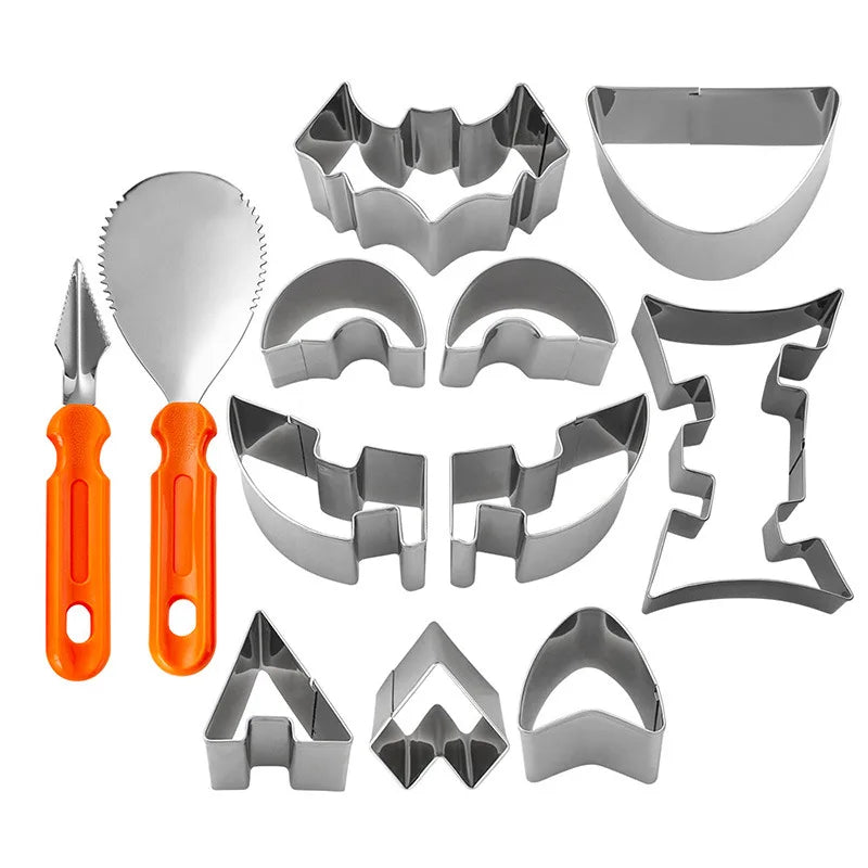 Halloween Pumpkin Carving Kit – Steel Tools, Knives & Stencils