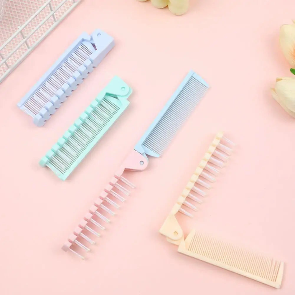Portable Folding Hair Comb – Anti-Static Travel Styling Tool