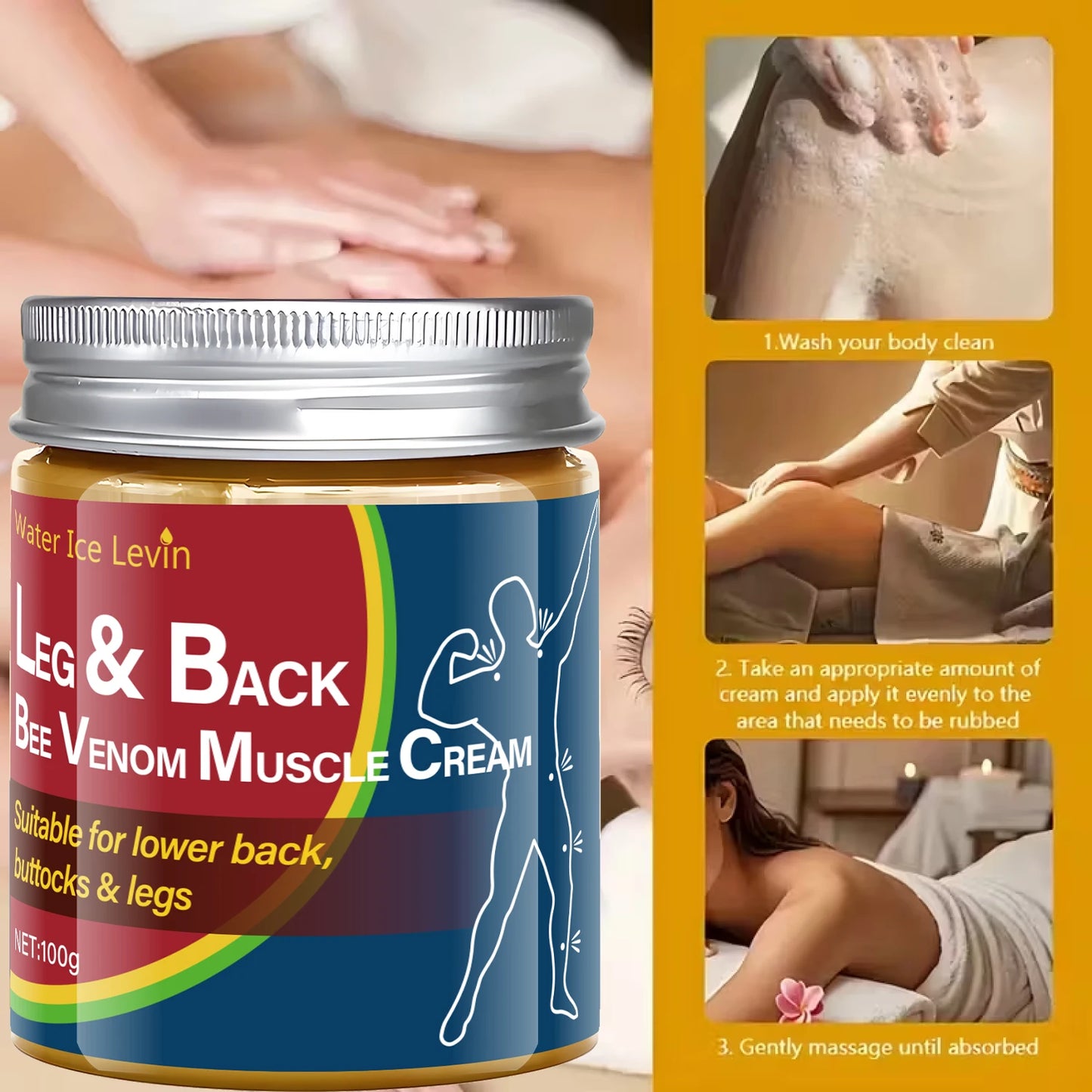 Bee Venom Body Cream – Moisturizing Legs & Back Formula