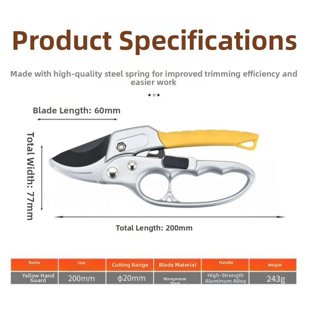 New SK5 Alloy Steel Pruning Shears Quick Cuts Anti-slip Handle Garden Clippers Ergonomic Design Garden Tools Garden Use Peaceful Pleasures Health and Wellness