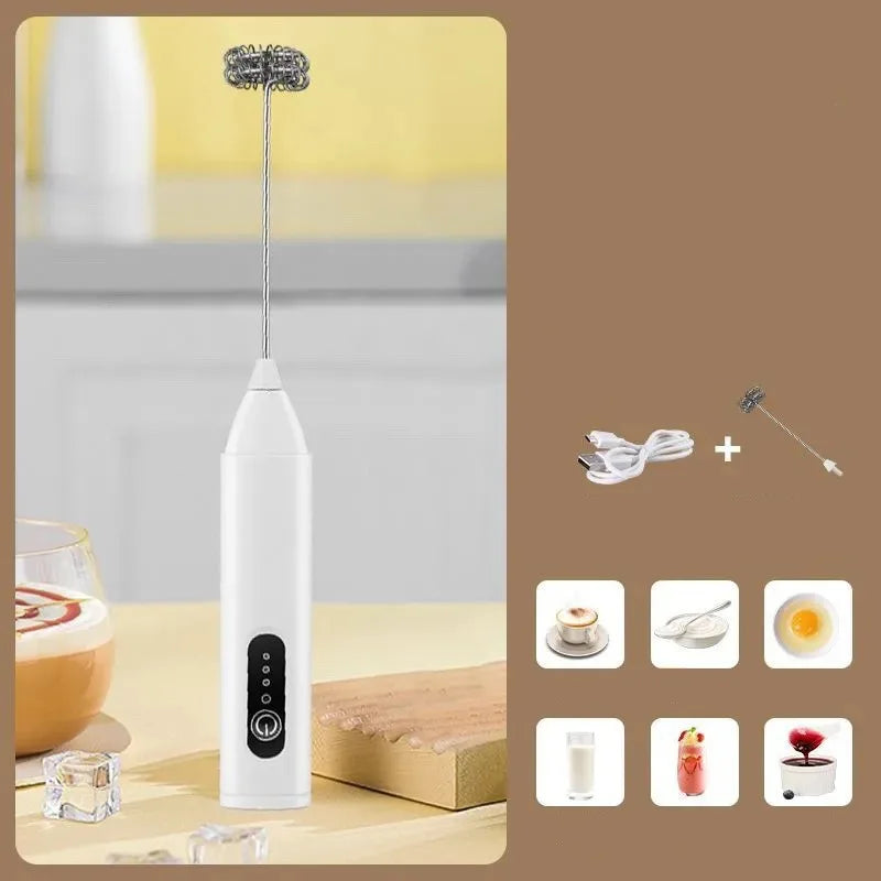 Milk Frothing Pitcher Wireless Stirring Rod Home Coffee Frothing Device Handheld Mixer Charging Milk Frothing Creamer Peaceful Pleasures Health and Wellness