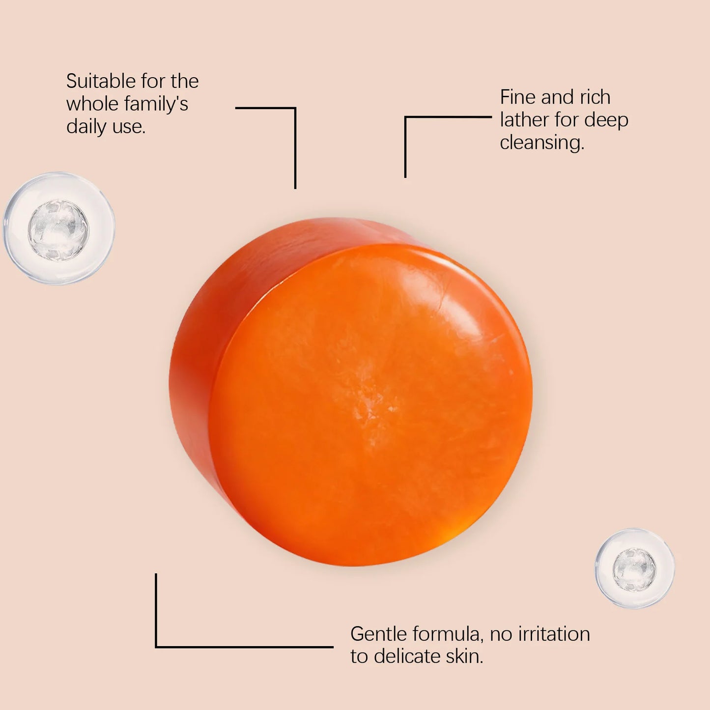Persimmon Body Soap Bar 100g | Moisturizing Pore Cleanser