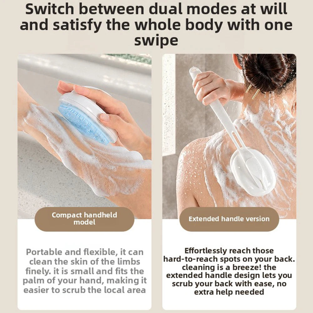 Detachable Long Handle Bath Brush with Soap Reservoir