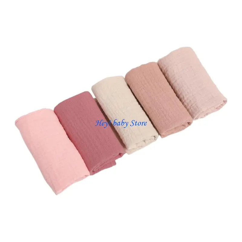5-Pack Baby Burp Cloths | 4-Layer Breathable Cotton Washcloths