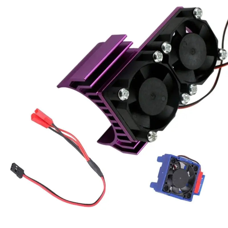 RC Car Aluminum Double Fan Cooling System 2000RPM | 1/10 Scale