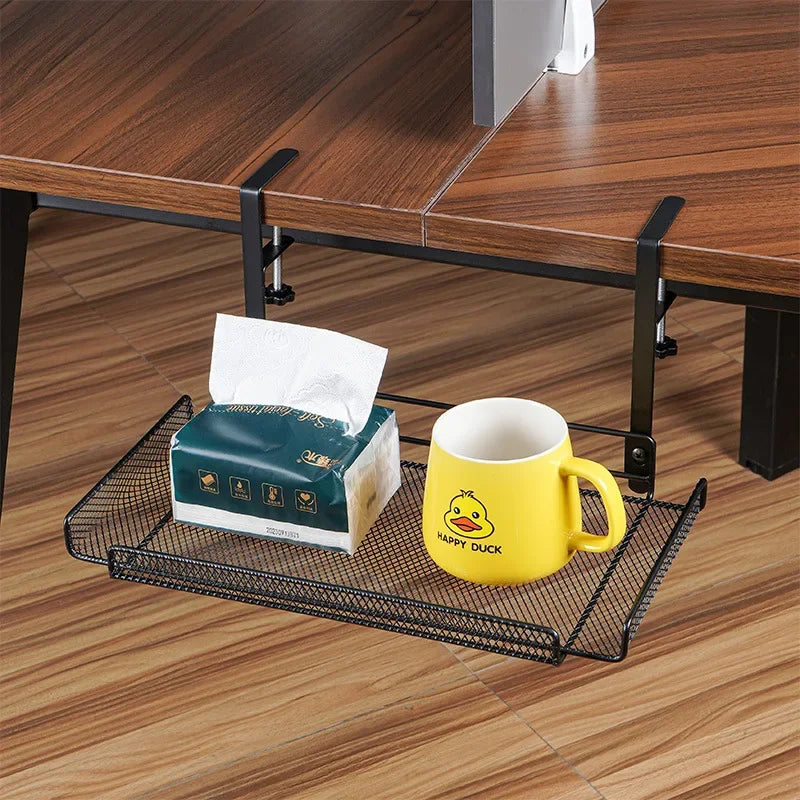 Under Desk Cable Management Tray – No-Drill Steel Organizer