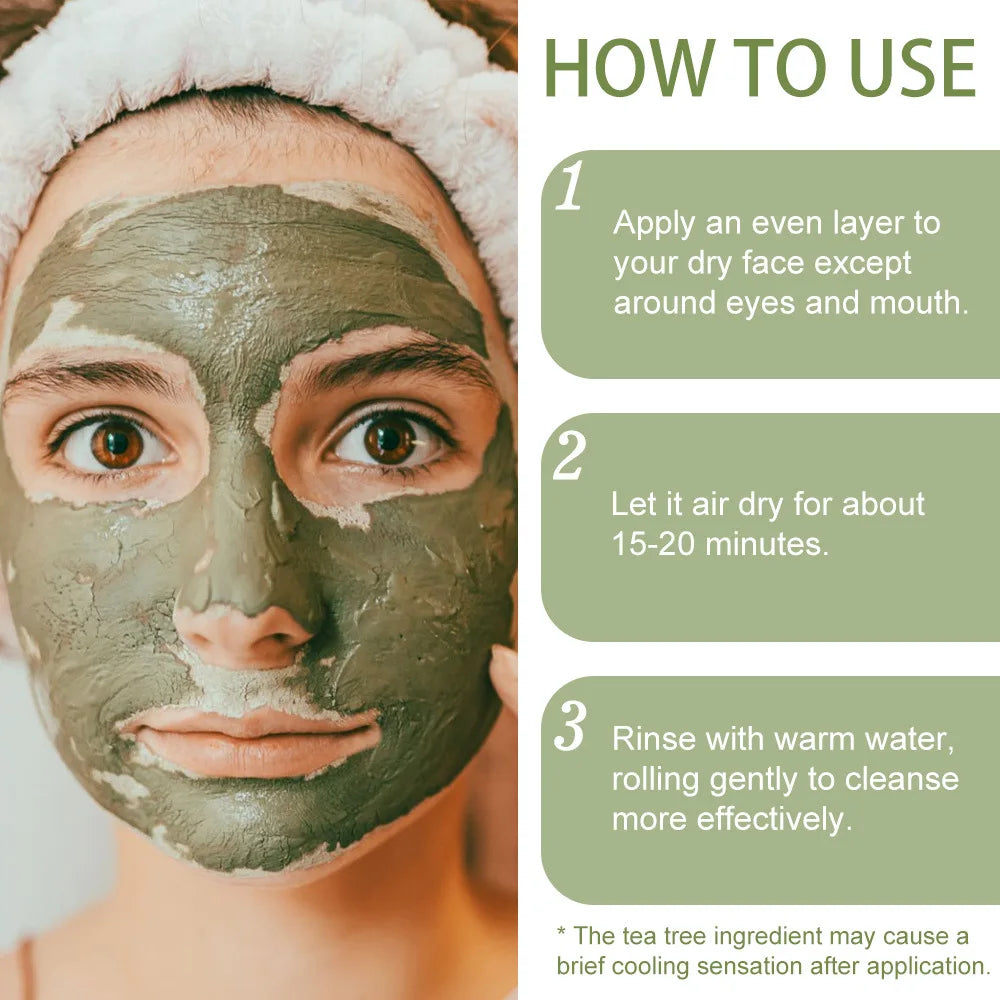 Repair volcanic mud-applied facial mask, cleansing and moisturizing mud-mask, suitable for the face and body, narrows pores and Peaceful Pleasures Health and Wellness