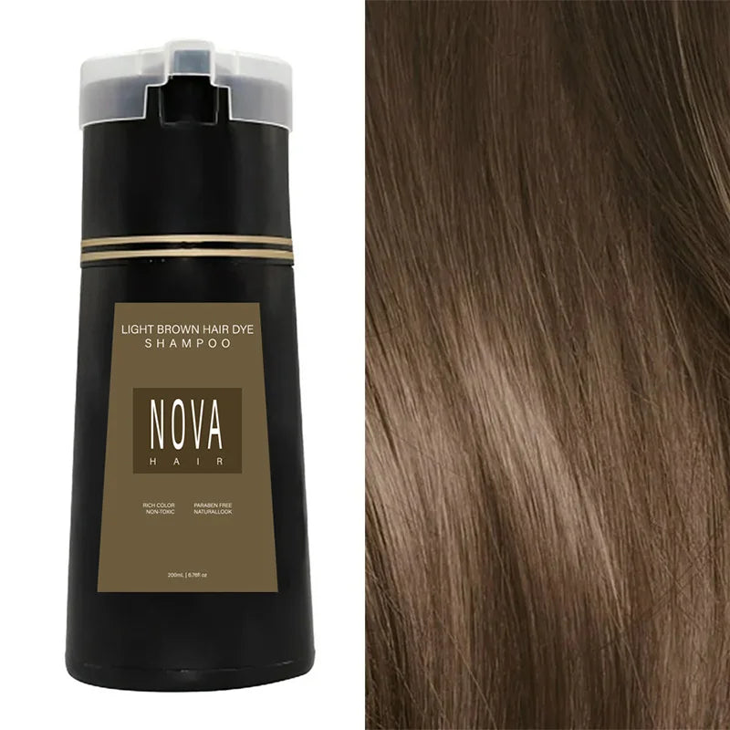 Hair Color Shampoo – Red, Brown & Black Dye | Gentle, Long-Lasting Coverage Peaceful Pleasures Health and Wellness Light brown