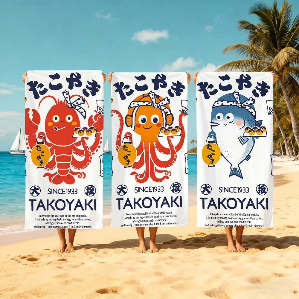Marine Animals Quick-Dry Beach Towel | Pool, Travel & Gym Quick-Dry Beach Towel Peaceful Pleasures Health and Wellness