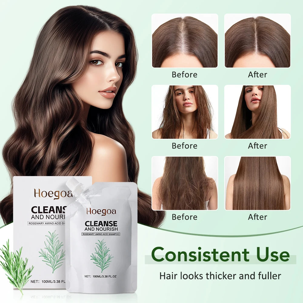 Rosemary Amino Acid Shampoo 3.38oz Travel Gentle Daily Hair Cleanser for Scalp Soothing Nourishing Repairs Dry Damaged Hair Wash Peaceful Pleasures Health and Wellness