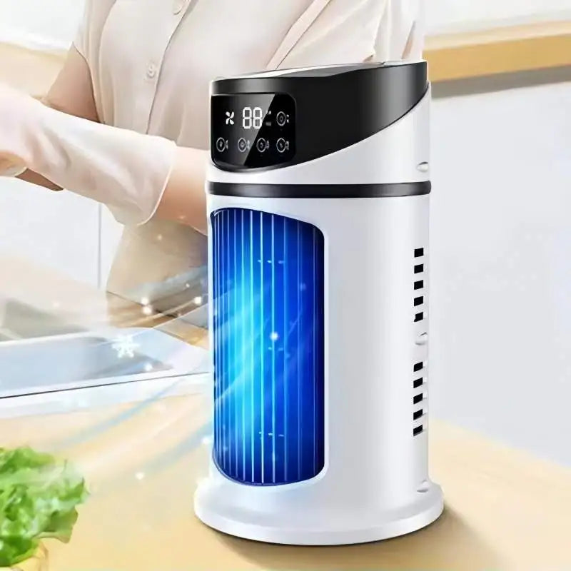 Portable USB charging mini desktop brushless motor small air conditioner household air cooling water-cooled fan with humidifier Peaceful Pleasures Health and Wellness