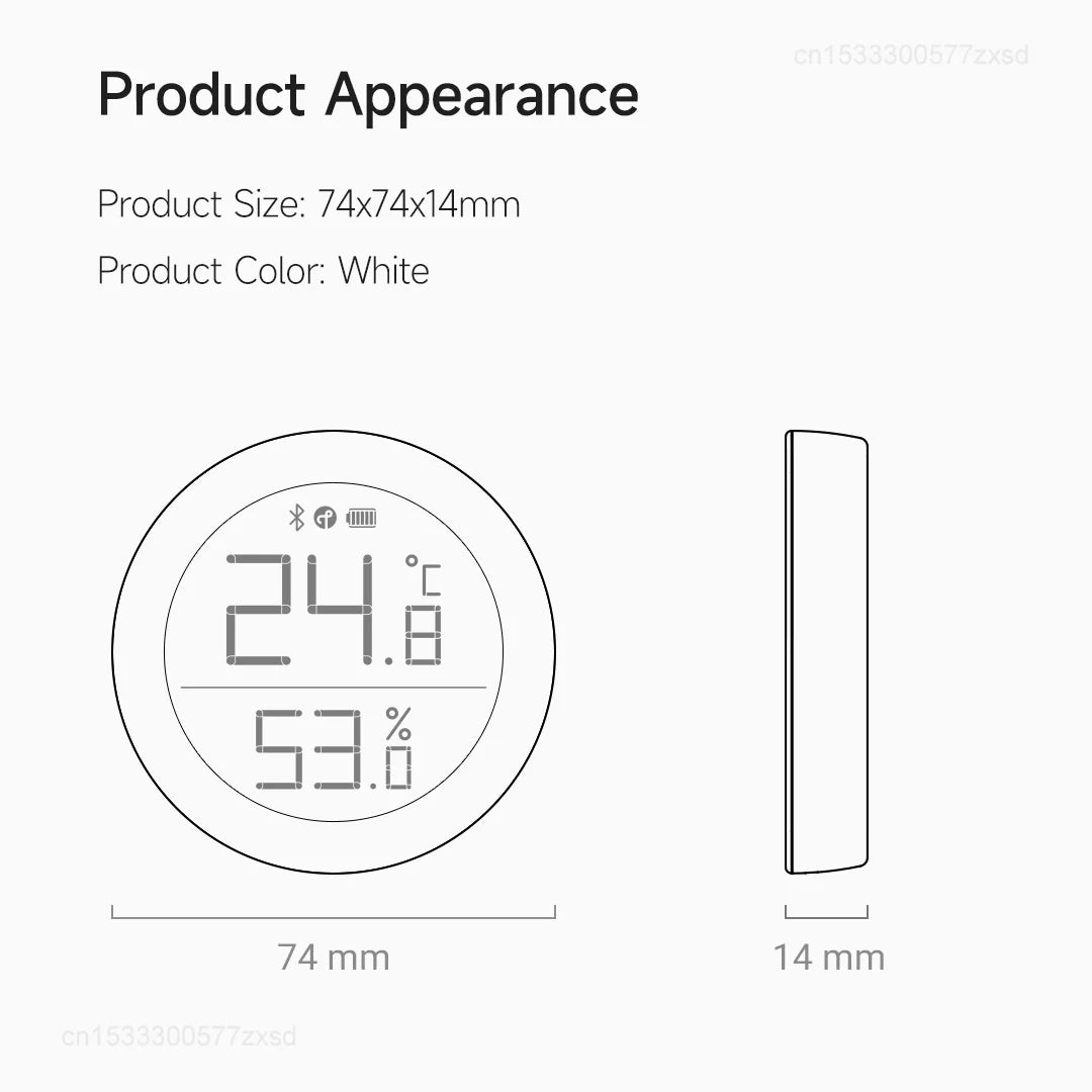 Qingping Indoor Temperature Humidity Monitor T Version Thread/BLE High-precision E-Link INK Thermometer work with Apple HomeKit Peaceful Pleasures Health and Wellness