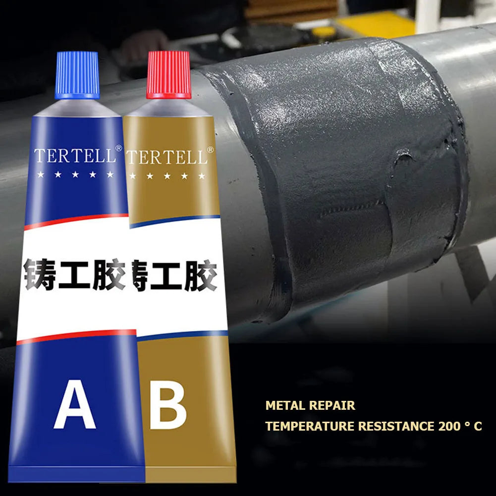 Cold Welding Glue Metal Repair Glue Heat-resistant AB Sealant High-strength Magic Plastic Repair Casting Adhesive Epoxy Resin Peaceful Pleasures Health and Wellness