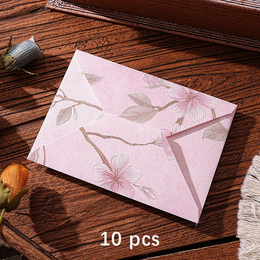 Retro Brocade Envelopes Chinese Letter Writing Package Wedding Party