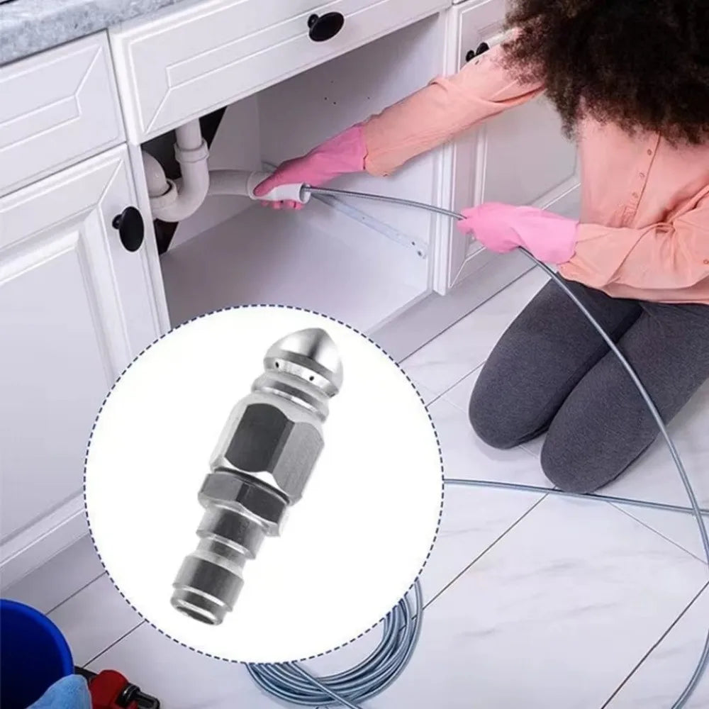 1/4" Quick Plug 5000 PSI Sewer Jetting Pressure Washer Nozzle