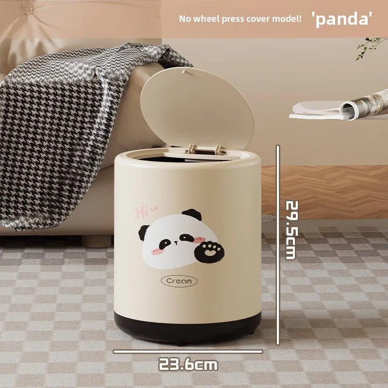 Oversized Lidded Trash Can with Wheels | Stylish Home Waste Bin