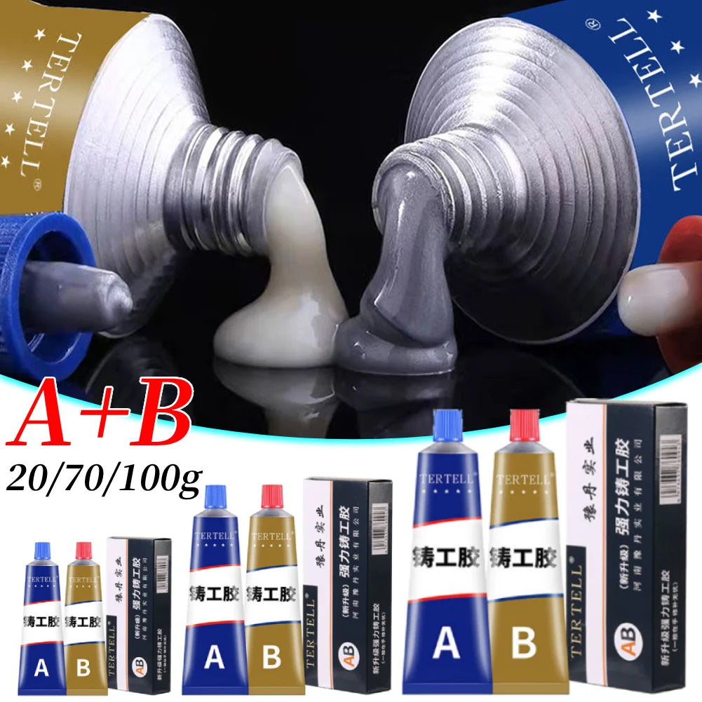 Cold Welding Glue Metal Repair Glue Heat-resistant AB Sealant High-strength Magic Plastic Repair Casting Adhesive Epoxy Resin Peaceful Pleasures Health and Wellness
