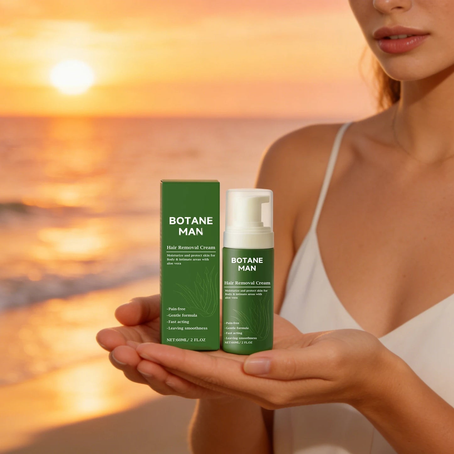 Painless Hair Removal Cream Mousse | Arms, Legs & Bikini 60ml