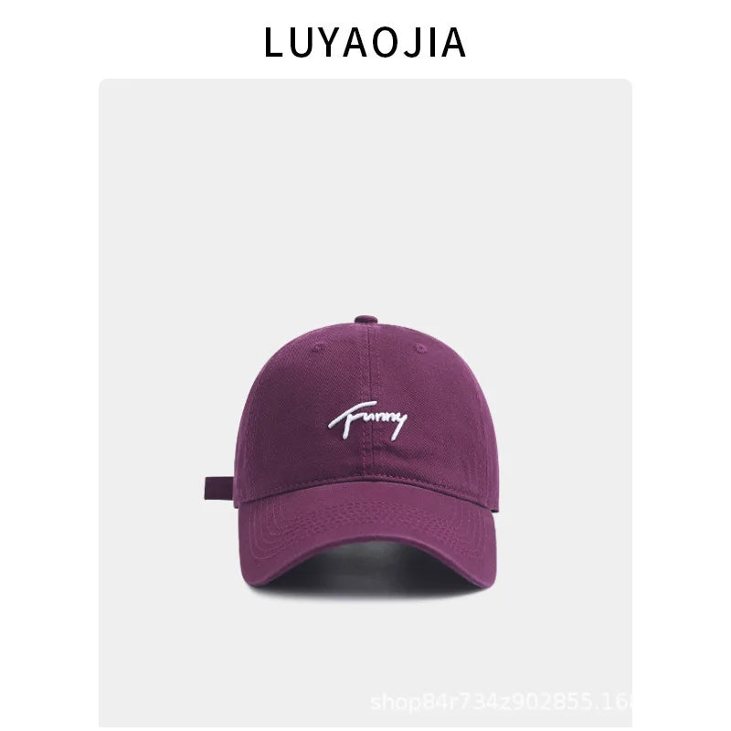 Women's Korean Embroidered Baseball Cap | Sun Protection Hat