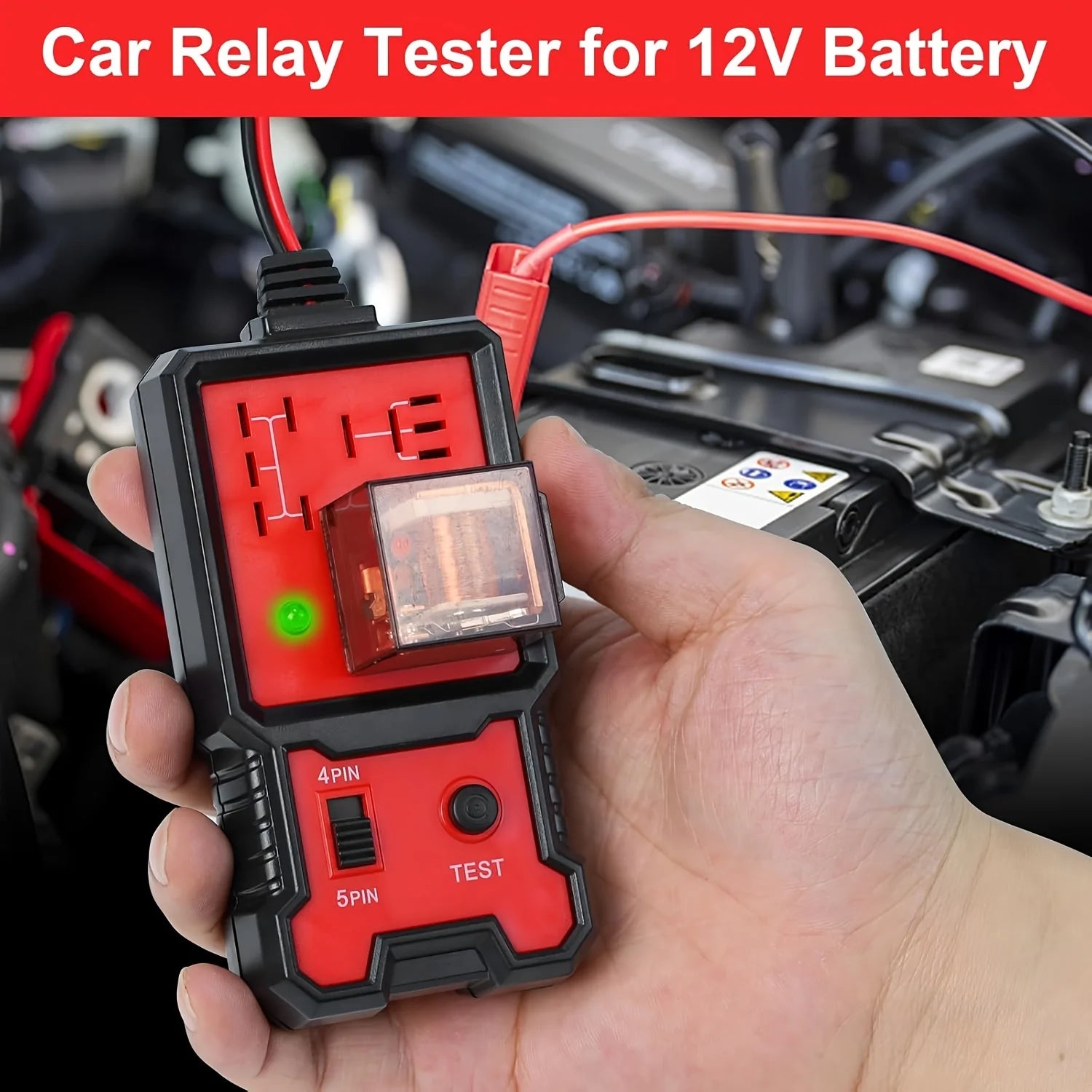 12V Automotive Relay Tester – 4-Pin & 5-Pin Universal Tool Peaceful Pleasures Health and Wellness