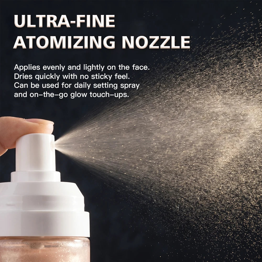 Luminous Setting Spray Smudge-resistant Quick-drying Non-sticky Long Lasting Locks Makeup Luminous Dewy Finish Setting Spray Peaceful Pleasures Health and Wellness