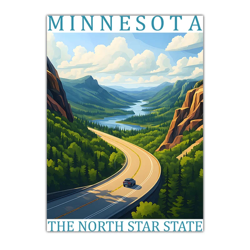 US State Travel Landscape Canvas Wall Art Poster Print Canvas Wall Art Print Peaceful Pleasures Health and Wellness 01 50x70cm NoFrame China Mainland