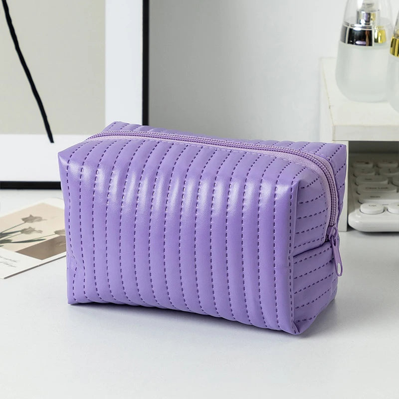 Bow-Knot Travel Portable Minimalist Large Capacity Soft Storage Makeup Bag Peaceful Pleasures Health and Wellness A11