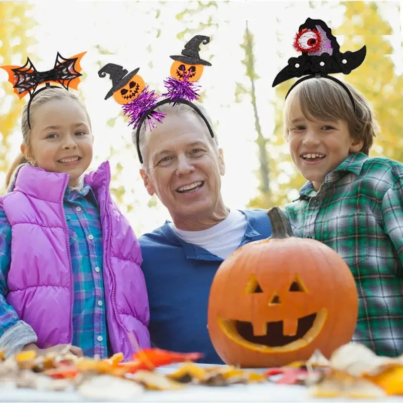 Halloween Witch Hat Headband with 3D Spider | Costume Hair Hoop