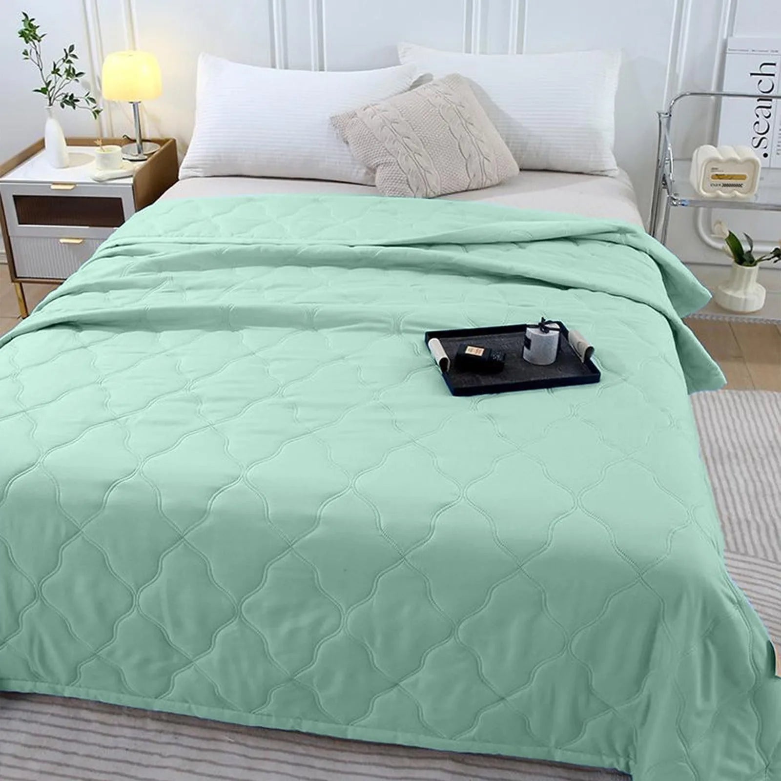 New Double Sided Cooling Blanket Cold Effect Skin-Friendly Conditioning Quilt Spring Summer Breathable Cooler Quilt Peaceful Pleasures Health and Wellness