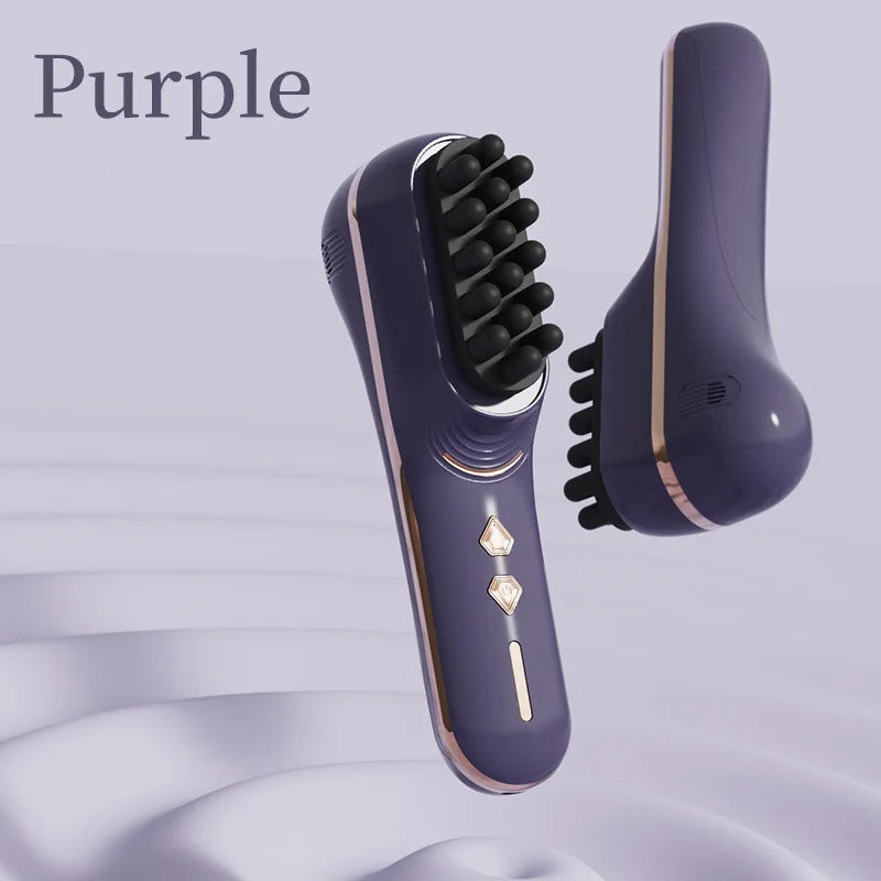 Electric Scalp Massager Comb – Vibrating Hair Care Device Scalp Massager Comb Peaceful Pleasures Health and Wellness PURPLE