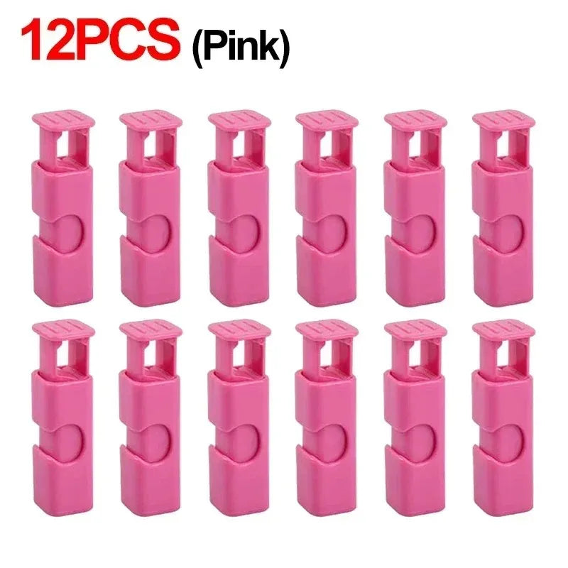 12-Piece Reusable Bag Clips Set – Squeeze Spring Clips for Bread, Snacks & Food Storage
