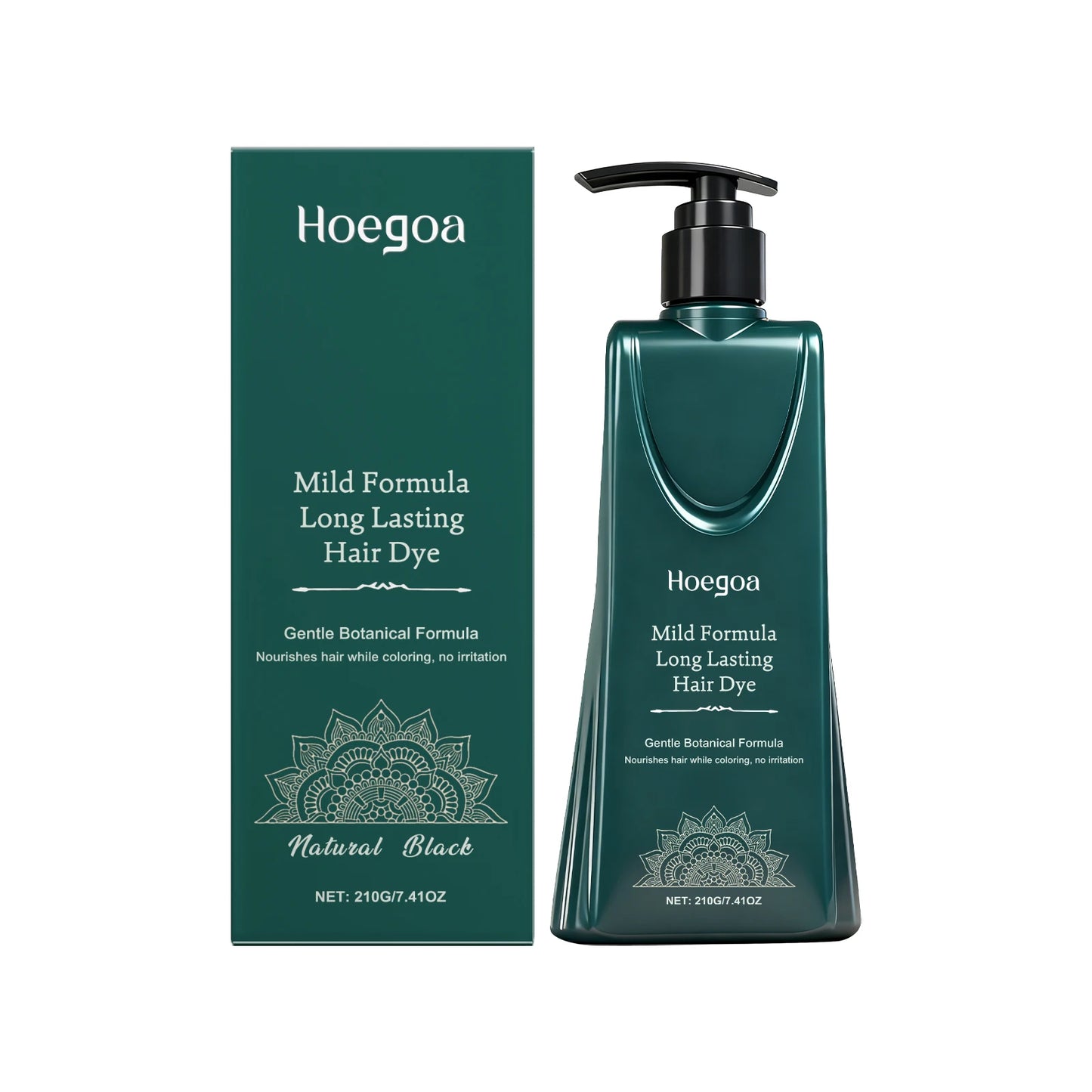HOEGOA Plant-Based Hair Dye Cream – Gray Coverage 3 Shades