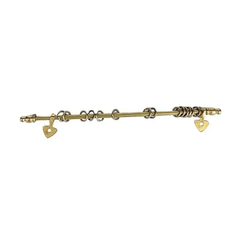1/12 Scale Miniature Golden Curtain Rod | Dollhouse Accessory