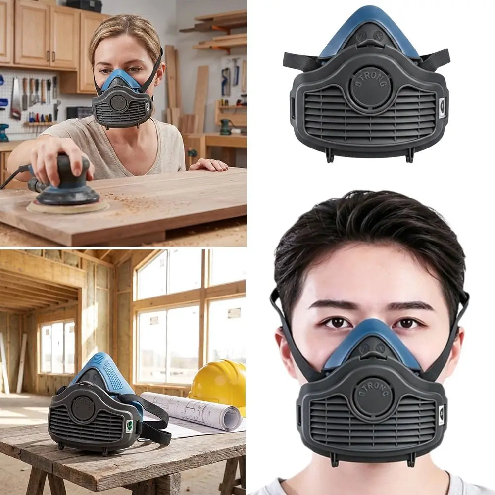 Reusable Silicone Half Face Dust Mask | Replaceable Filter