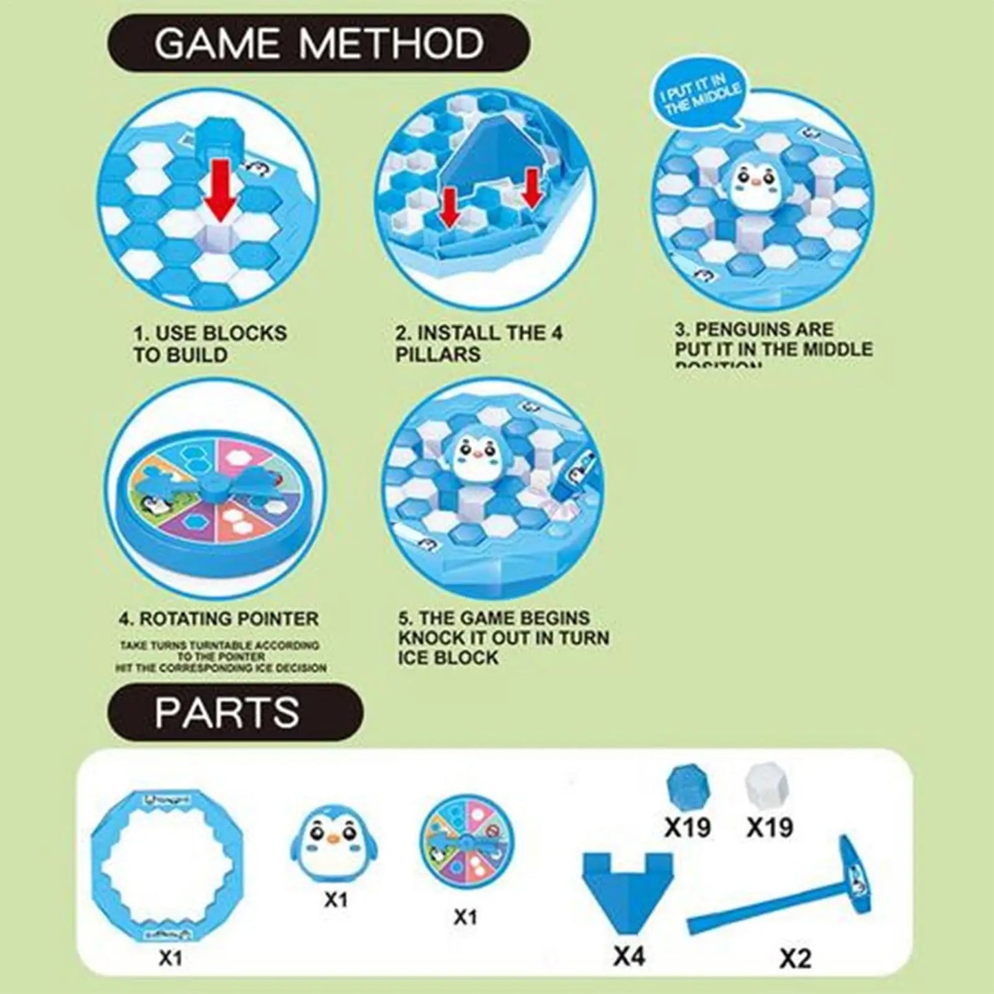 Penguin Ice Knocking Board Game – Family Interactive Toy