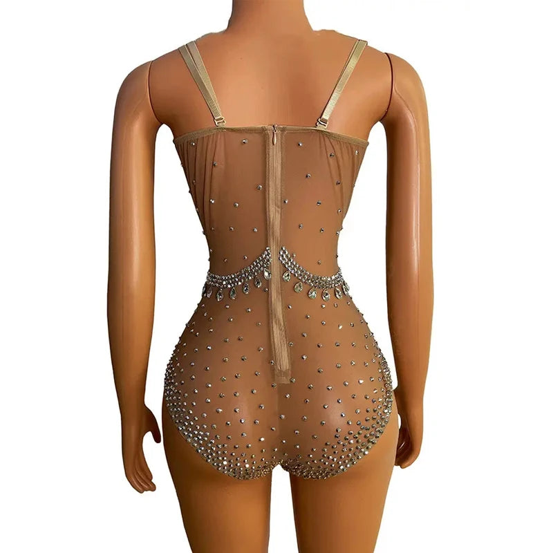 Maternity Photography Sexy Goddess V Neck Rhinestones Pearls Luxurious Stretch Jumpsuits Dress For Photo Shoot Props Peaceful Pleasures Health and Wellness