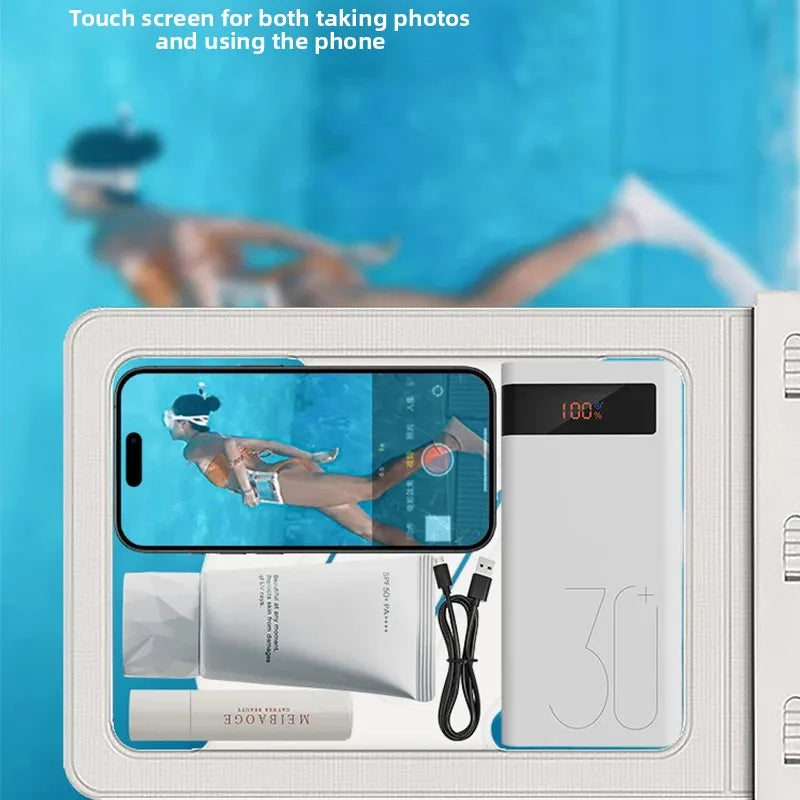 waterproof phone bag phone armbands and pouches swimming bag phone large waterproof case under water diving phone case pack Peaceful Pleasures Health and Wellness