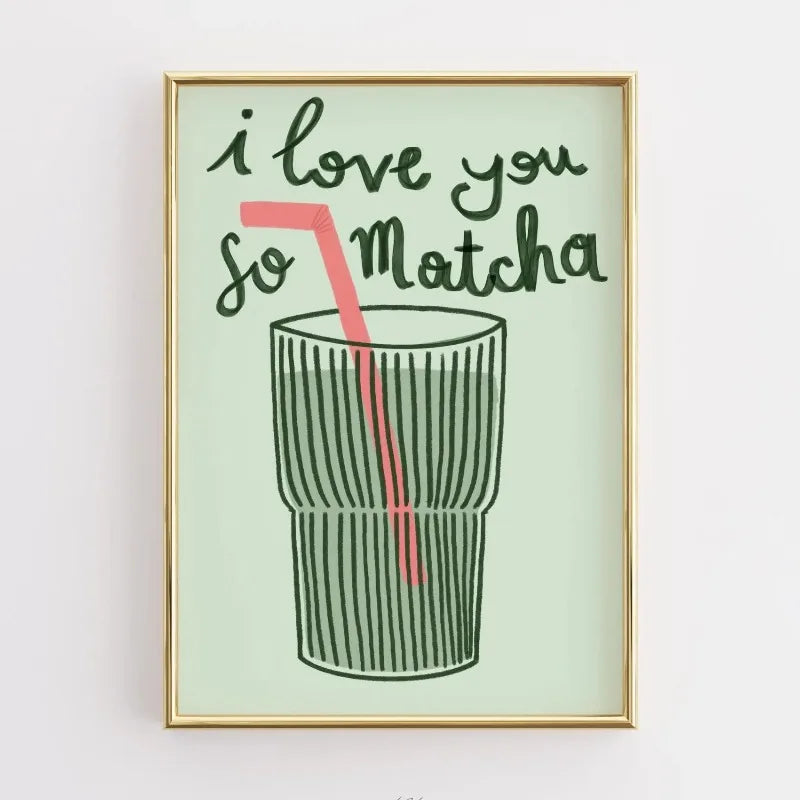 Funny Kitchen Coffee Quote Retro Canvas Wall Art Print
