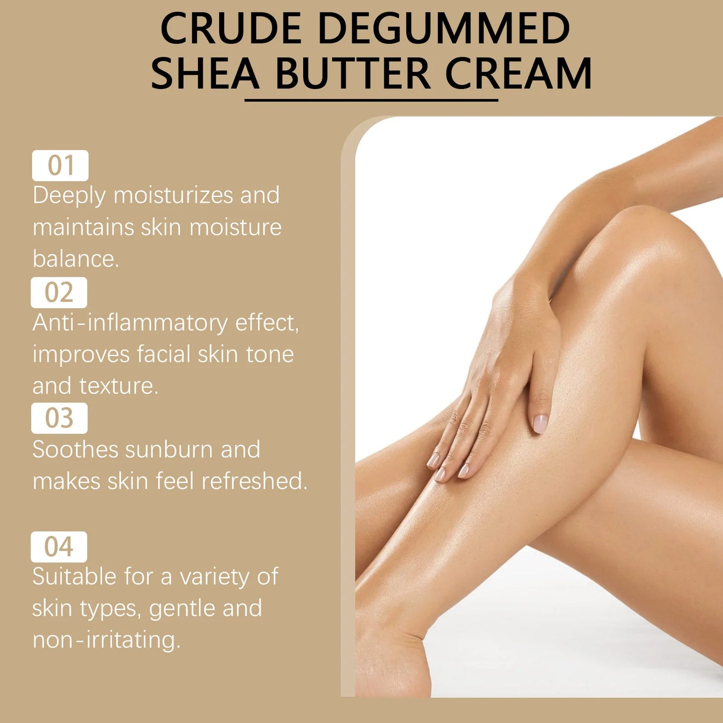 WOODSLEEP Pure Shea Butter Cream | Deep Moisturizing Body Lotion