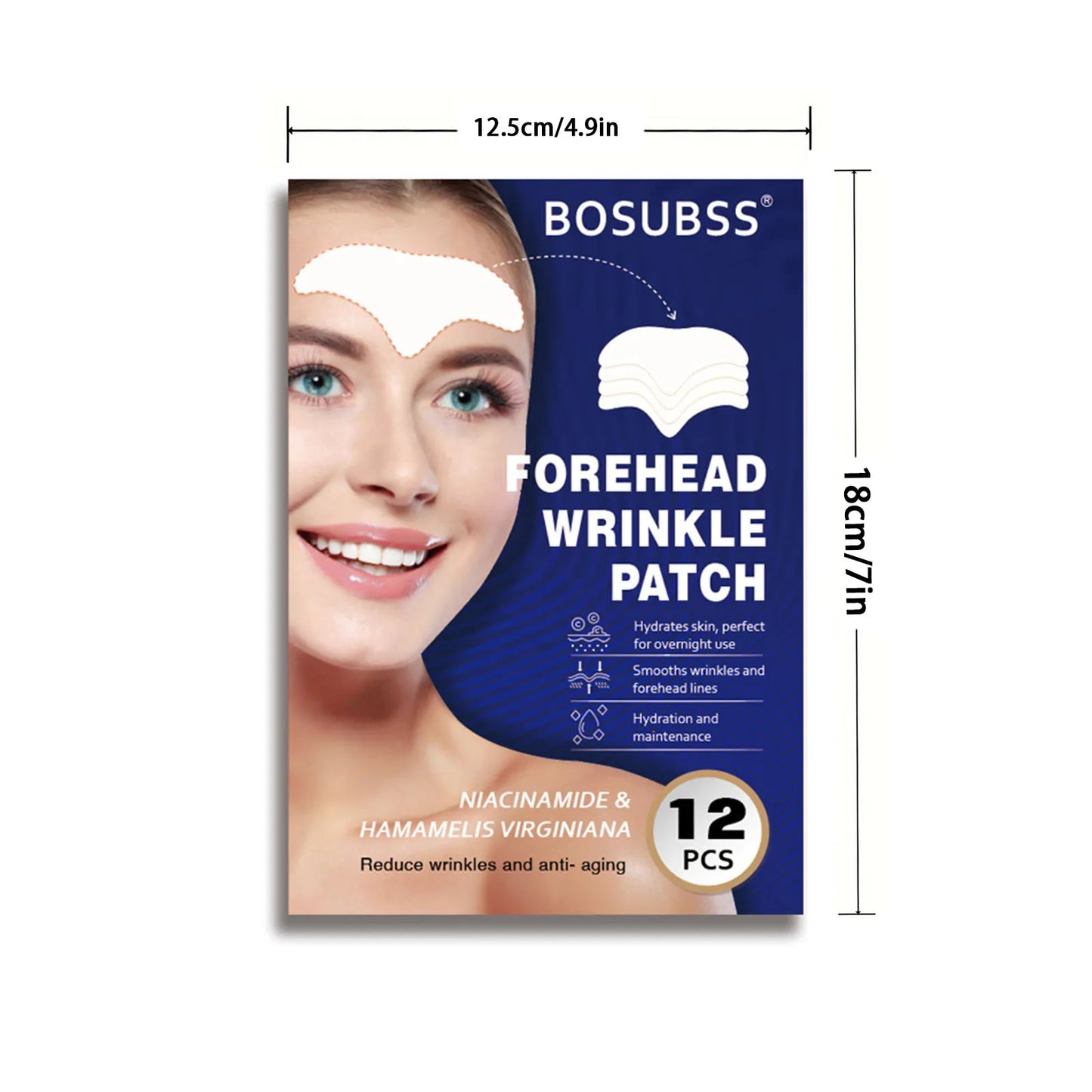 12-Pack Facial Patches – Niacinamide, Collagen & Aloe Vera