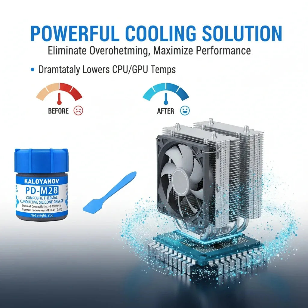 25g CPU GPU Thermal Paste – High Conductivity Compound & Scraper