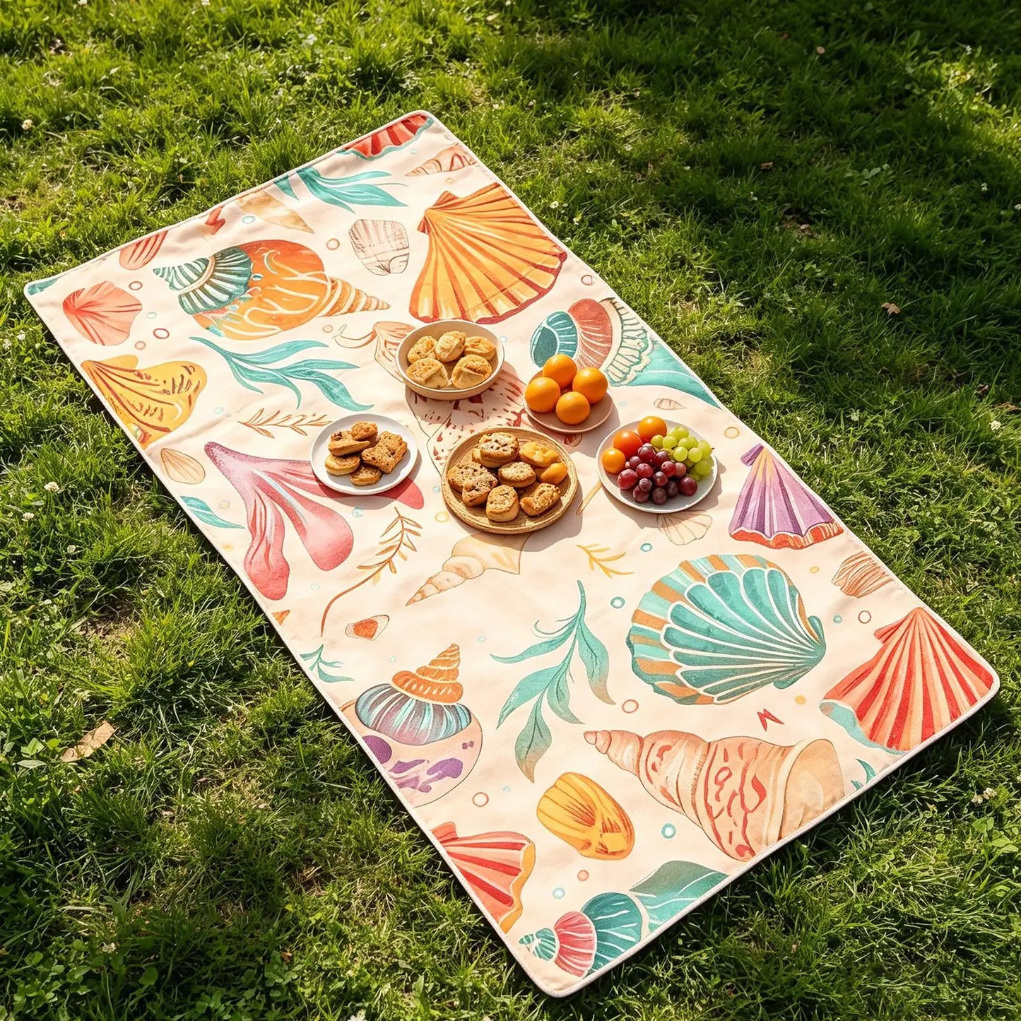 2-in-1 Beach Towel Bag | Foldable Pool Mat & Drawstring Bag